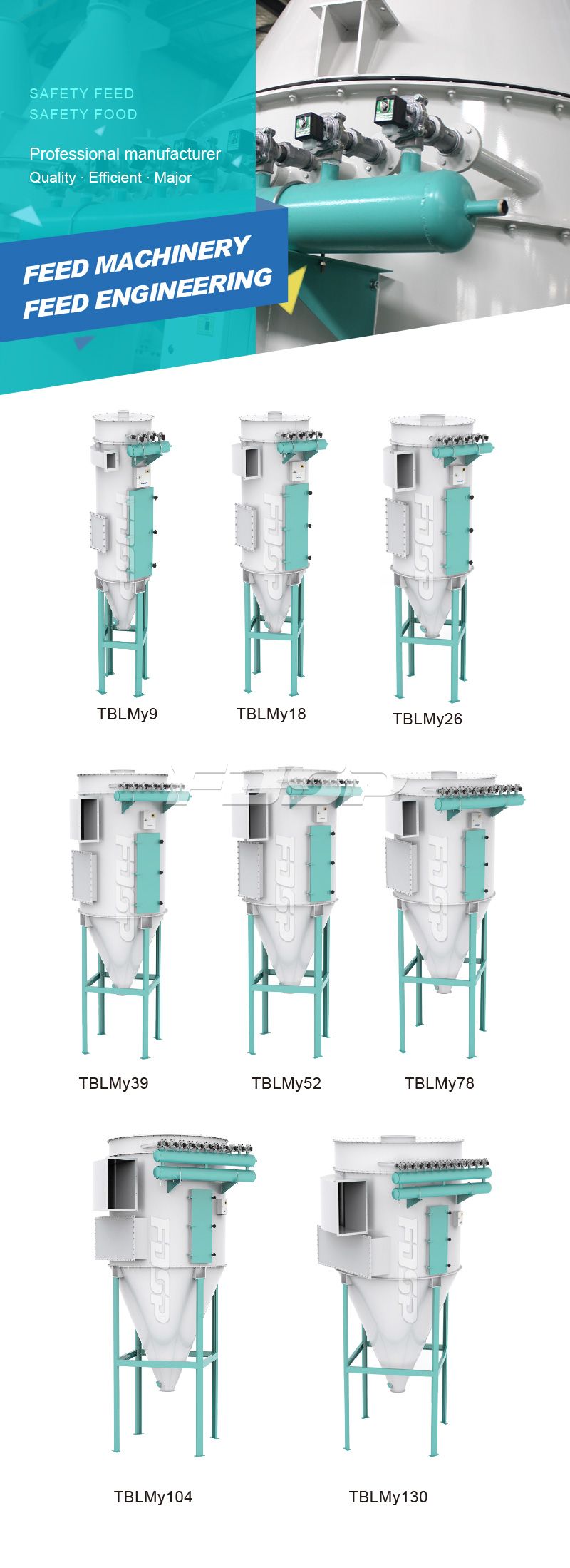 Máy xử lý thức ăn chăn nuôi TBLMy Series Bộ lọc xung trống