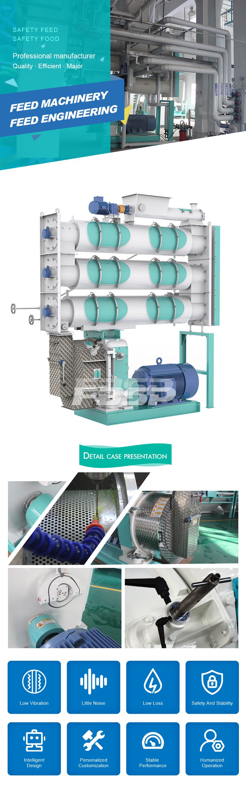 Máy thức ăn chăn nuôi SZLH508b3 Dòng máy tạo viên thức ăn thủy sản cao cấp