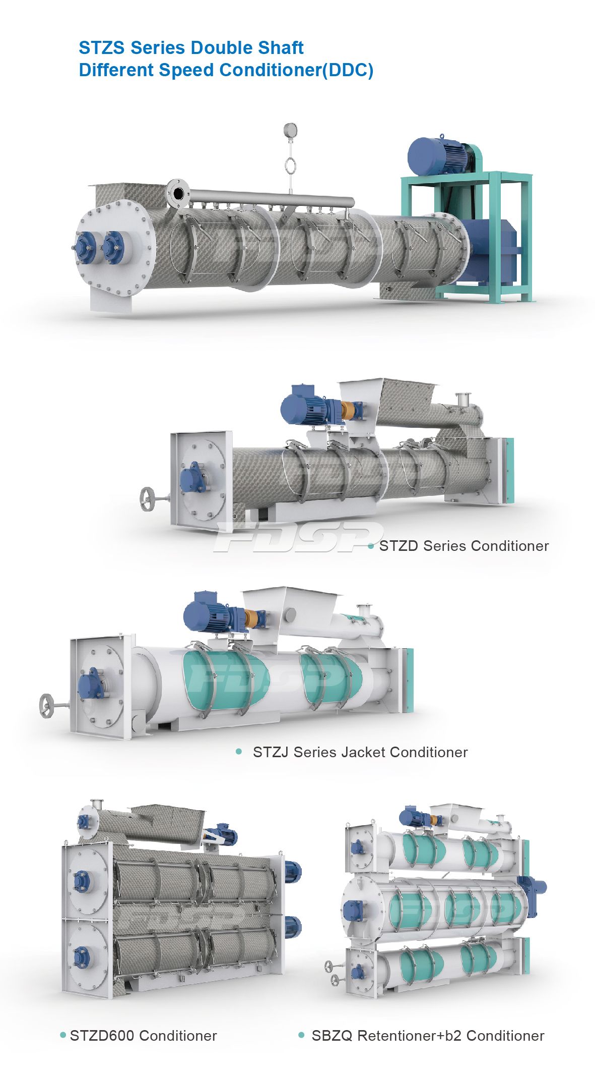 Máy nghiền viên thức ăn chăn nuôi STZS Series Đôi Điều hòa tốc độ khác nhau (DDC)