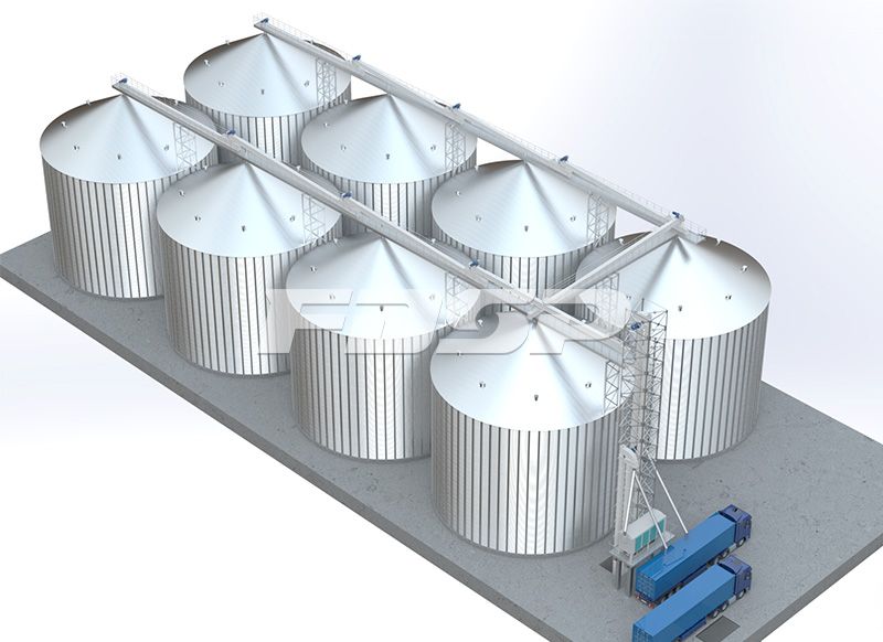 Dự án lưu trữ silo ngô 8-4000T trong ngà